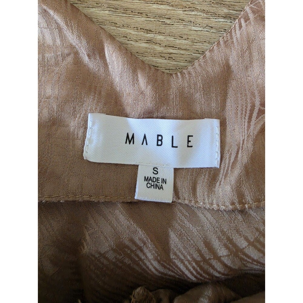 Mable Women's Tan Mini Dress Spaghetti Straps Size Small - Picture 2 of 7